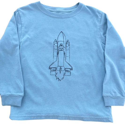 Denim Rocket Ship T-Shirt