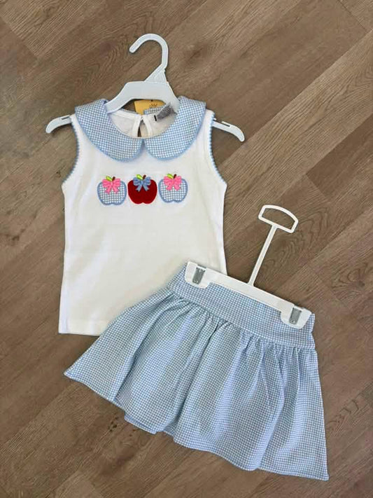 Apples Applique Skort Set