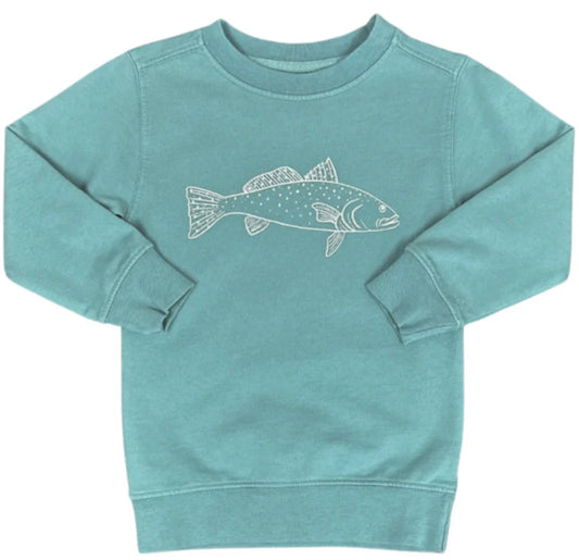 Seafoam Green Trout Sweatshirt