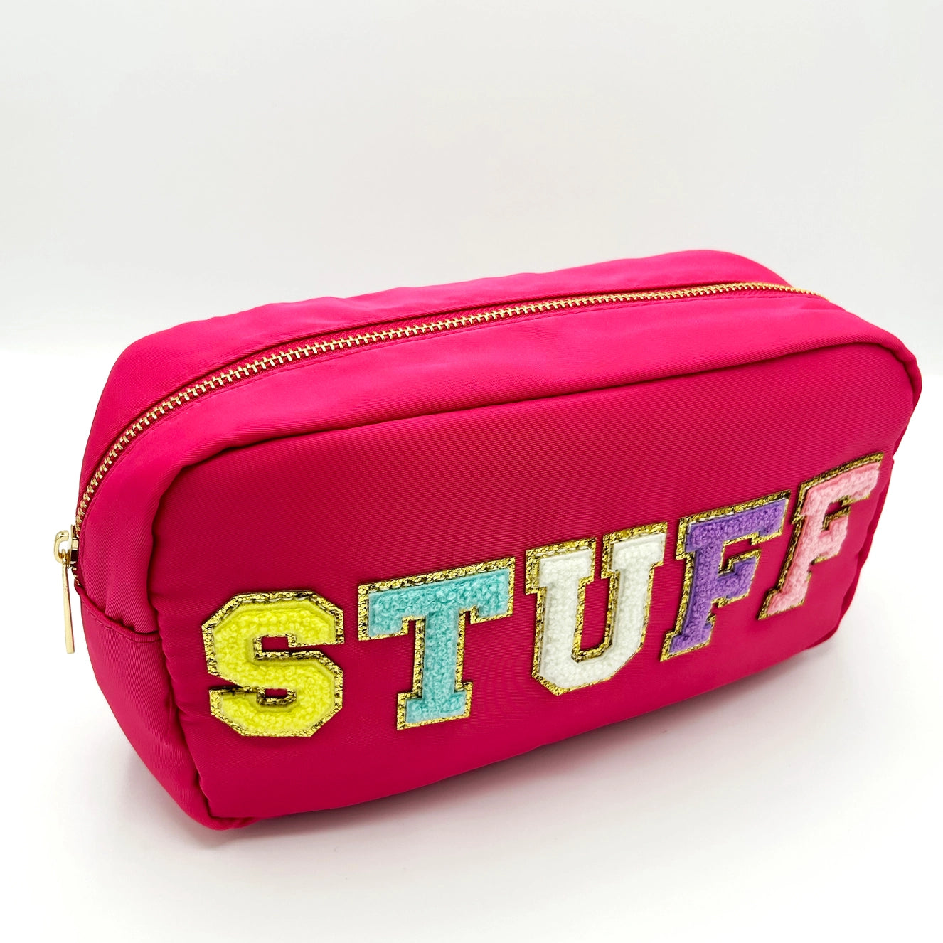 Dark Pink Stuff Cosmetic Bag