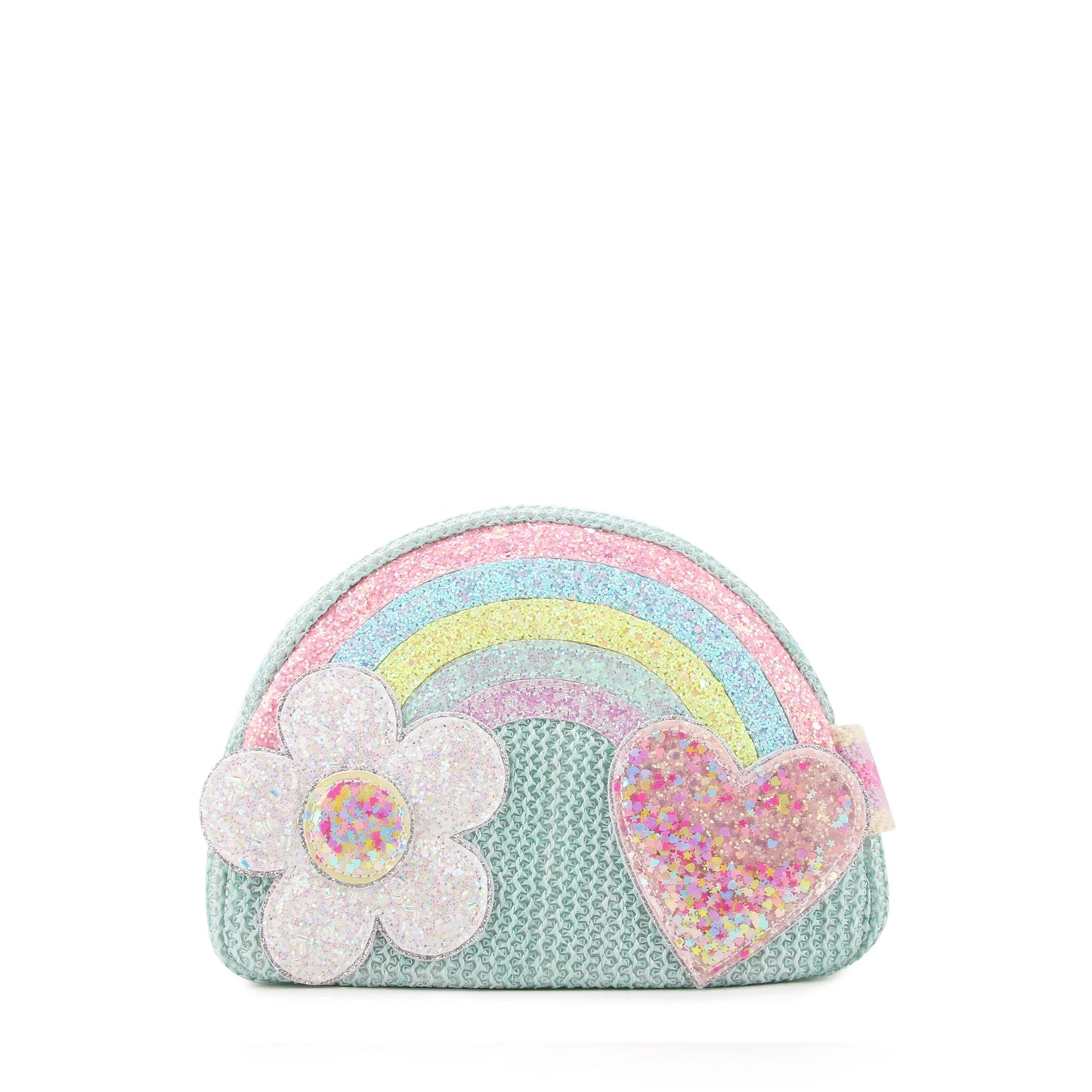 Straw Aqua Rainbow Pouch