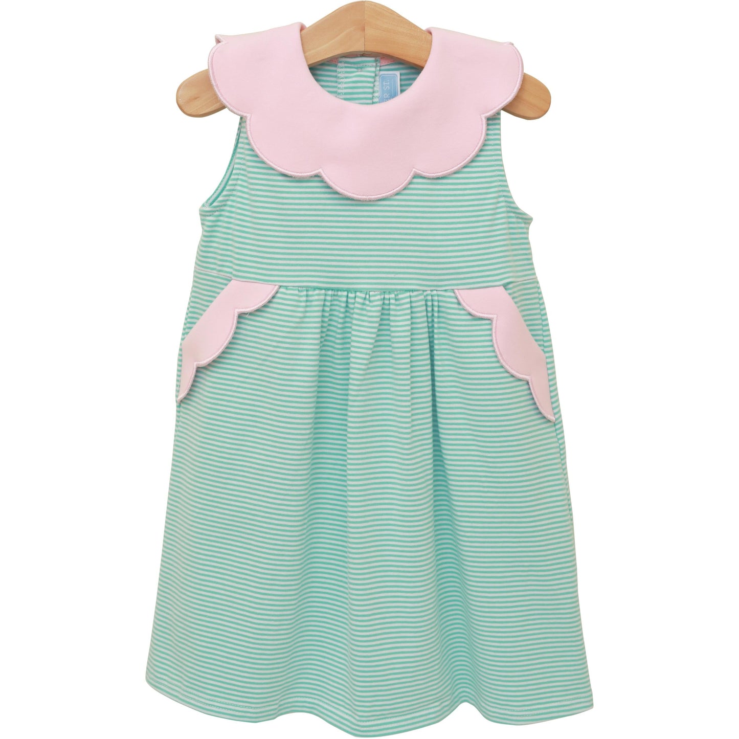 Penelope Dress- Mint Stripe/Light Pink