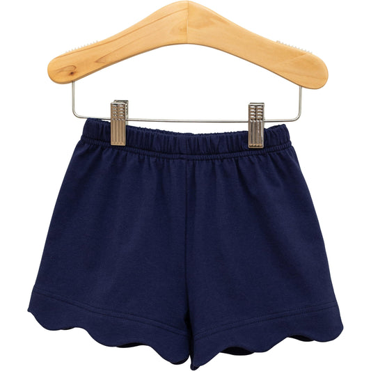 Scalloped Shorts- Navy