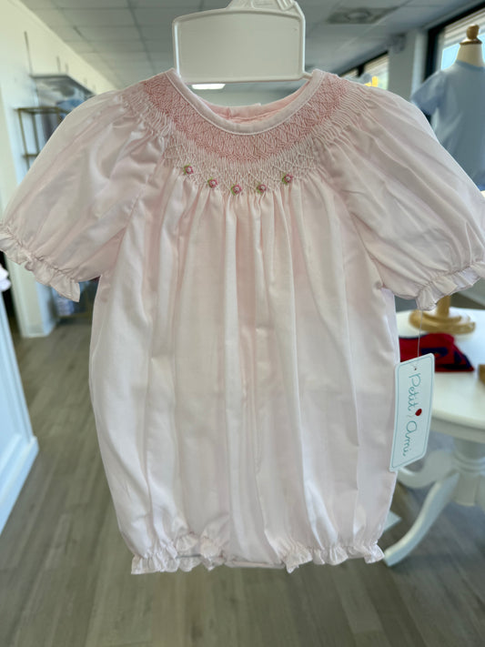 Pink Smocked Bubble