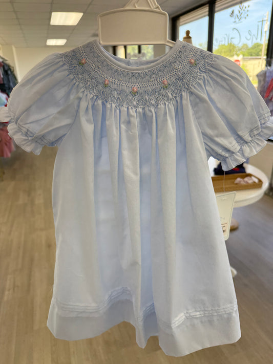 Blue Smocked Dress