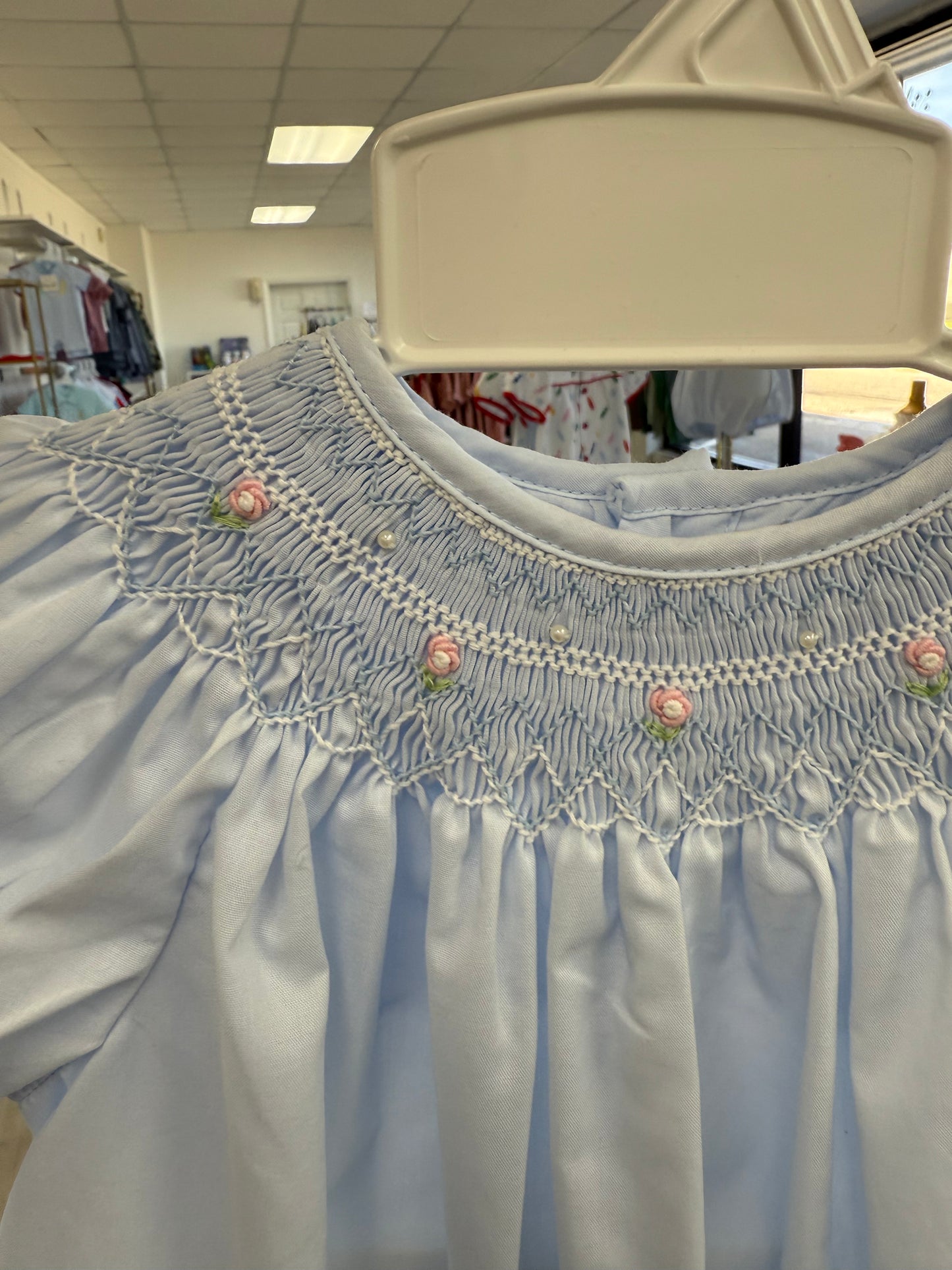 Blue Smocked Dress