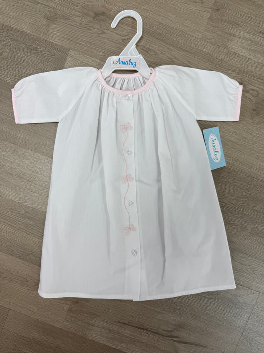White Bow Strings Day Gown