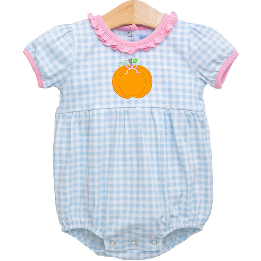 Pumpkin SS Ruffle Bubble