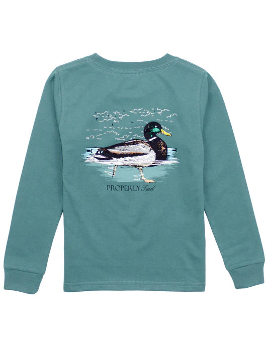 Swimming Mallard Long Sleeve Tee