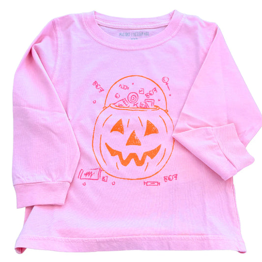Pink Pumpkin Candy Bucket T-Shirt