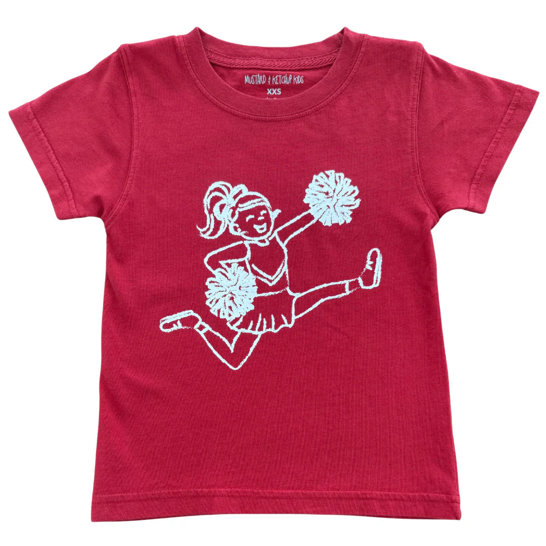 Crimson/White Cheerleader T-Shirt
