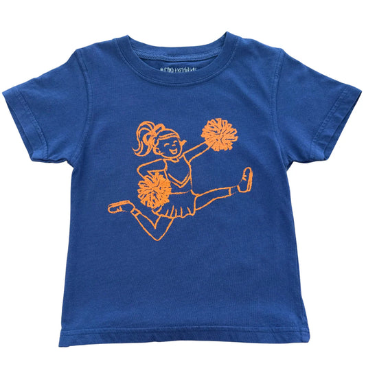 Navy/Orange Cheerleader T-Shirt
