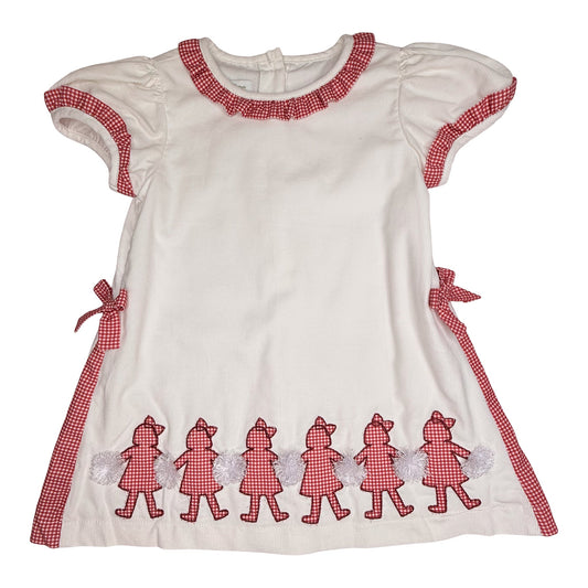 Peyton Dress - Crimson & White
