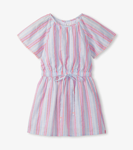 Neon Chambray Stripes Woven Play Dress