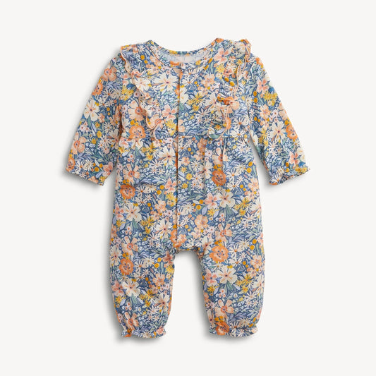 Modal Magnetic Ruffle Romper - Flora