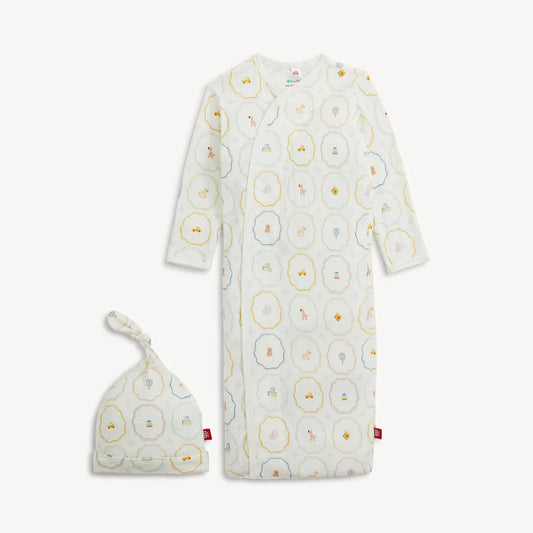 Nursery Magic Modal Magnetic Gown + Hat Set