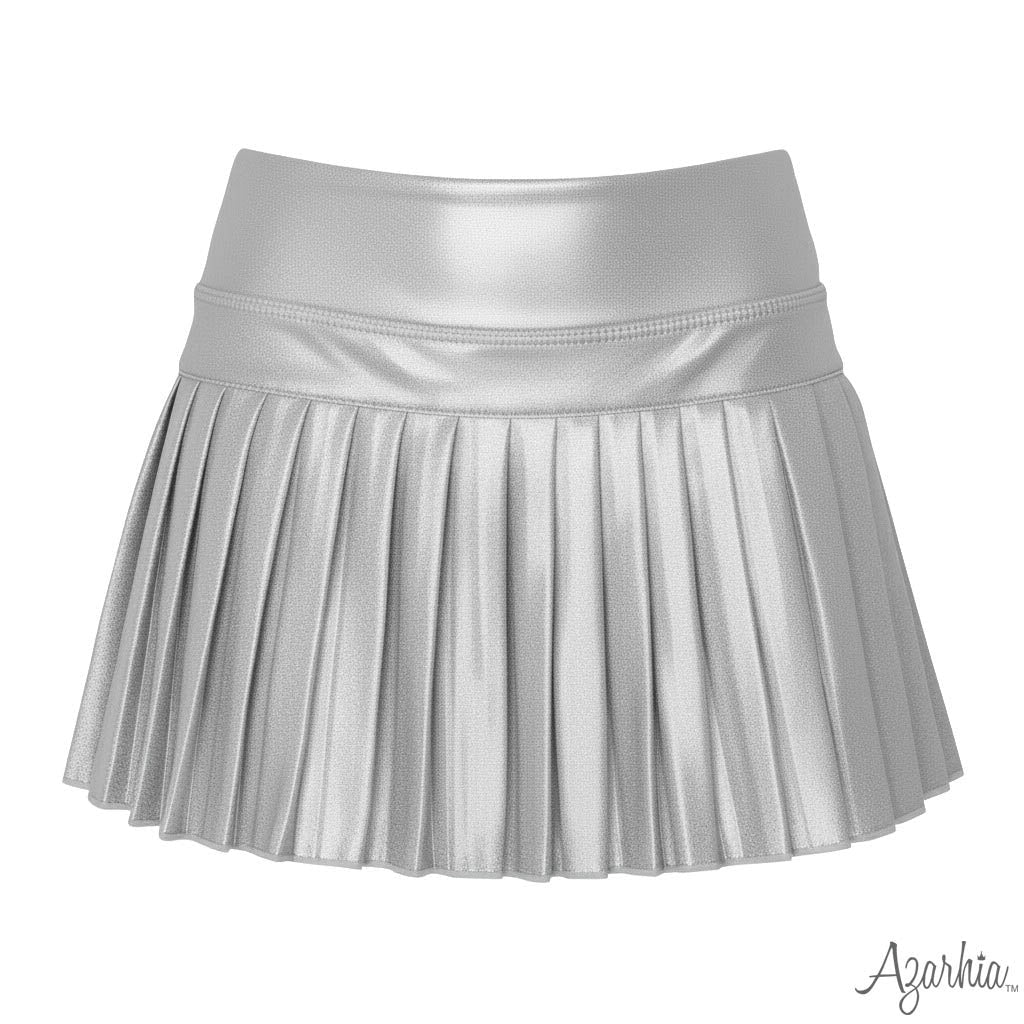 Mini Pleated Skort - Silver Shimmer