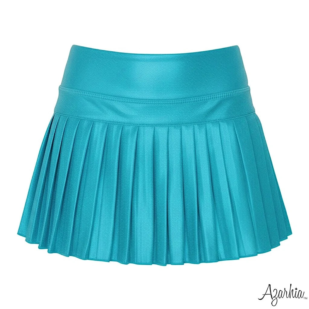 Mini Pleated Skort - Turquoise Shimmer
