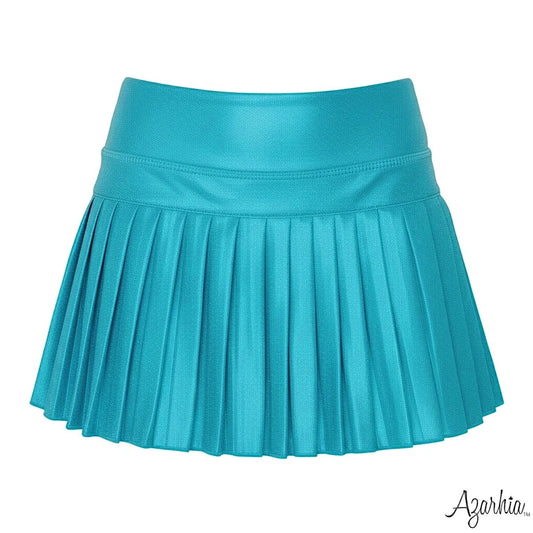 Mini Pleated Skort - Turquoise Shimmer