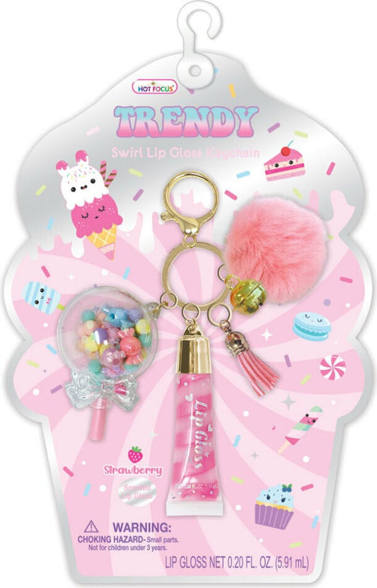 Trendy Lip Gloss with Keychain, Sweet