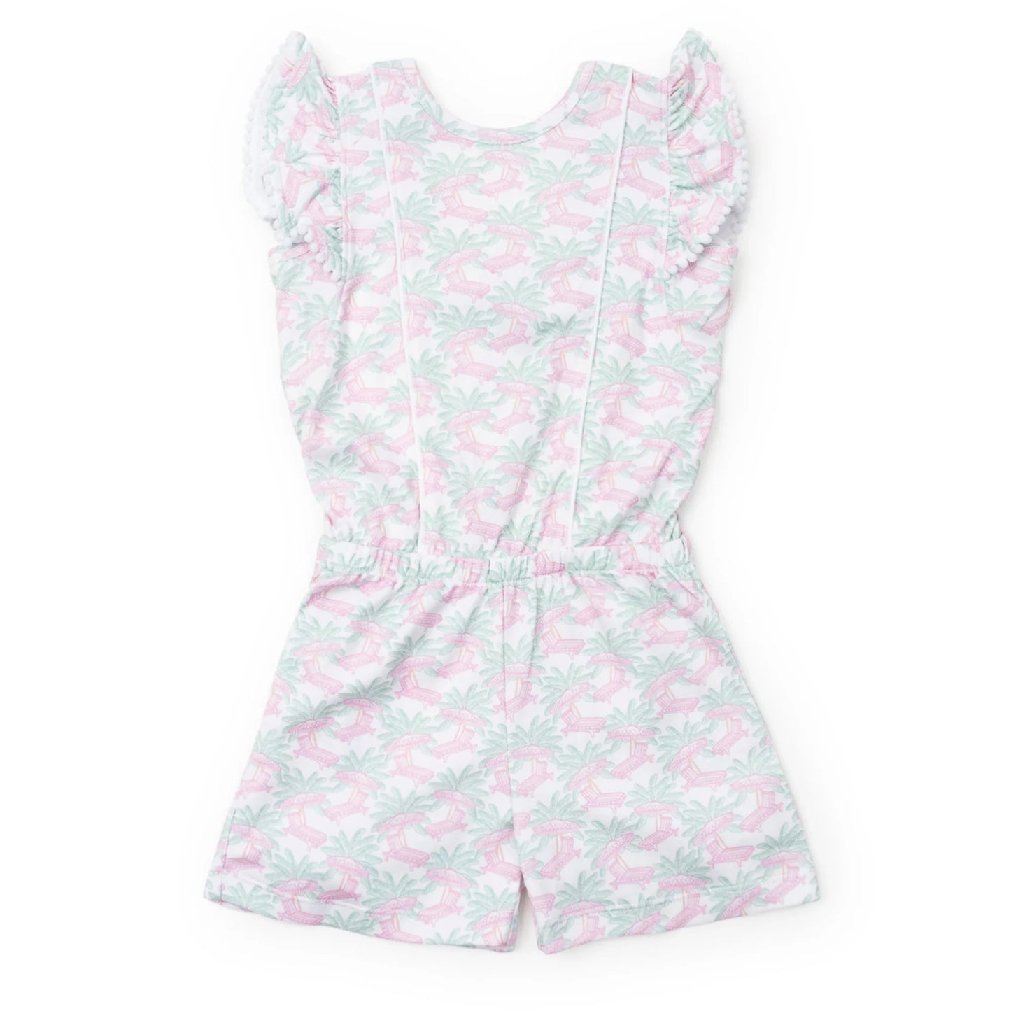 Rae Romper - Poolside Palms