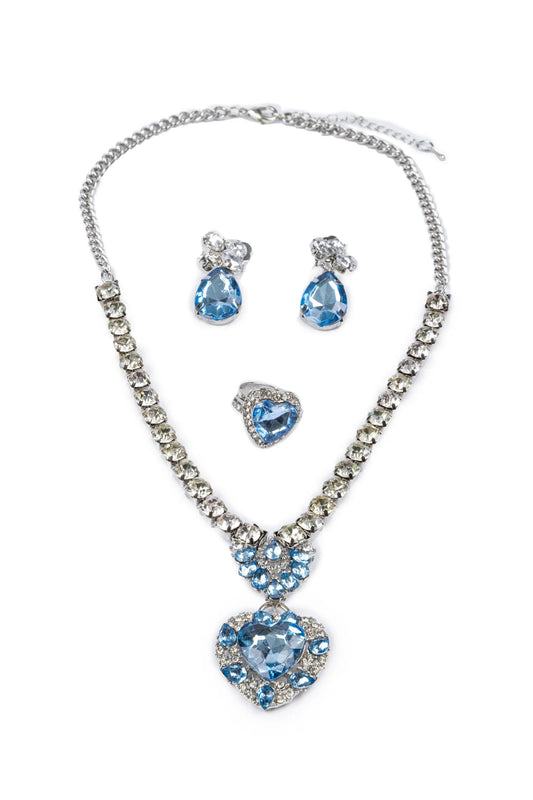 The Marilyn, Blue/Silver, 4pc Set