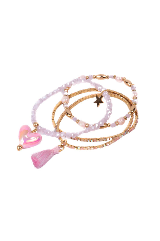 Boutique Luminescent Love Bracelet Set, 4pcs