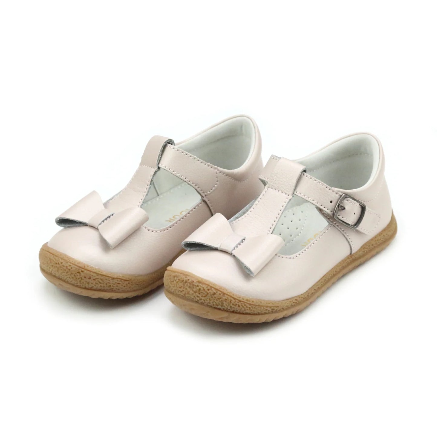 Emma Bow T-Strap Mary Jane - Almond