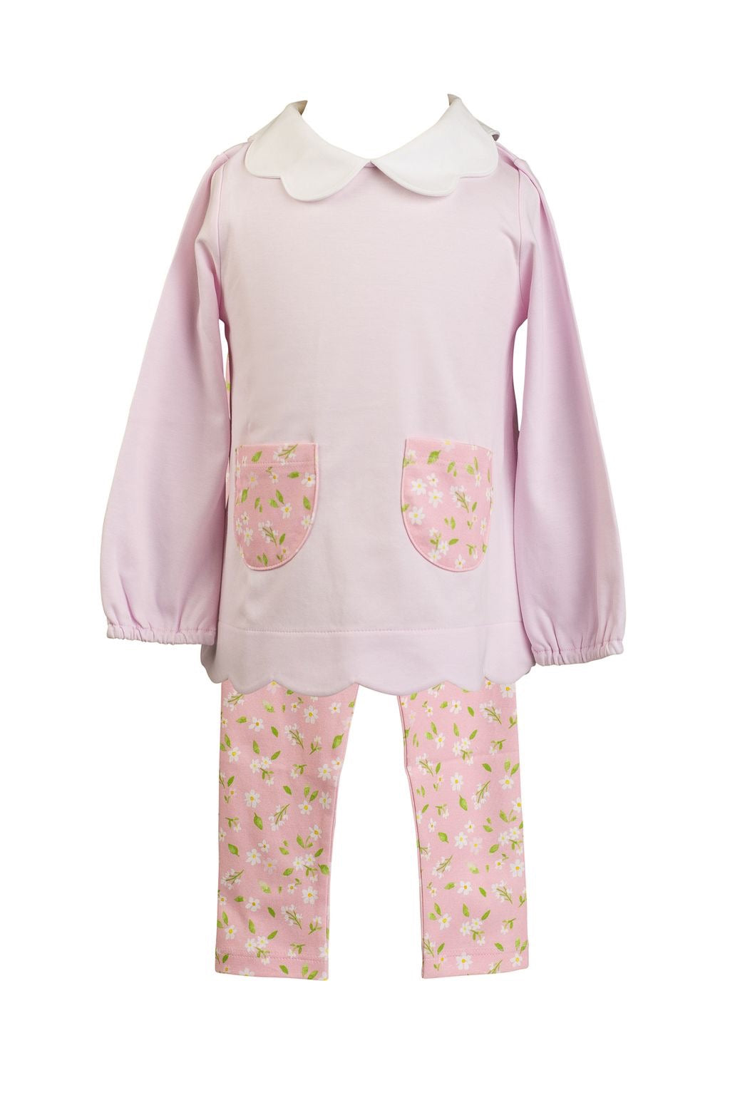 Pink Petal Long Sleeve Tunic Set