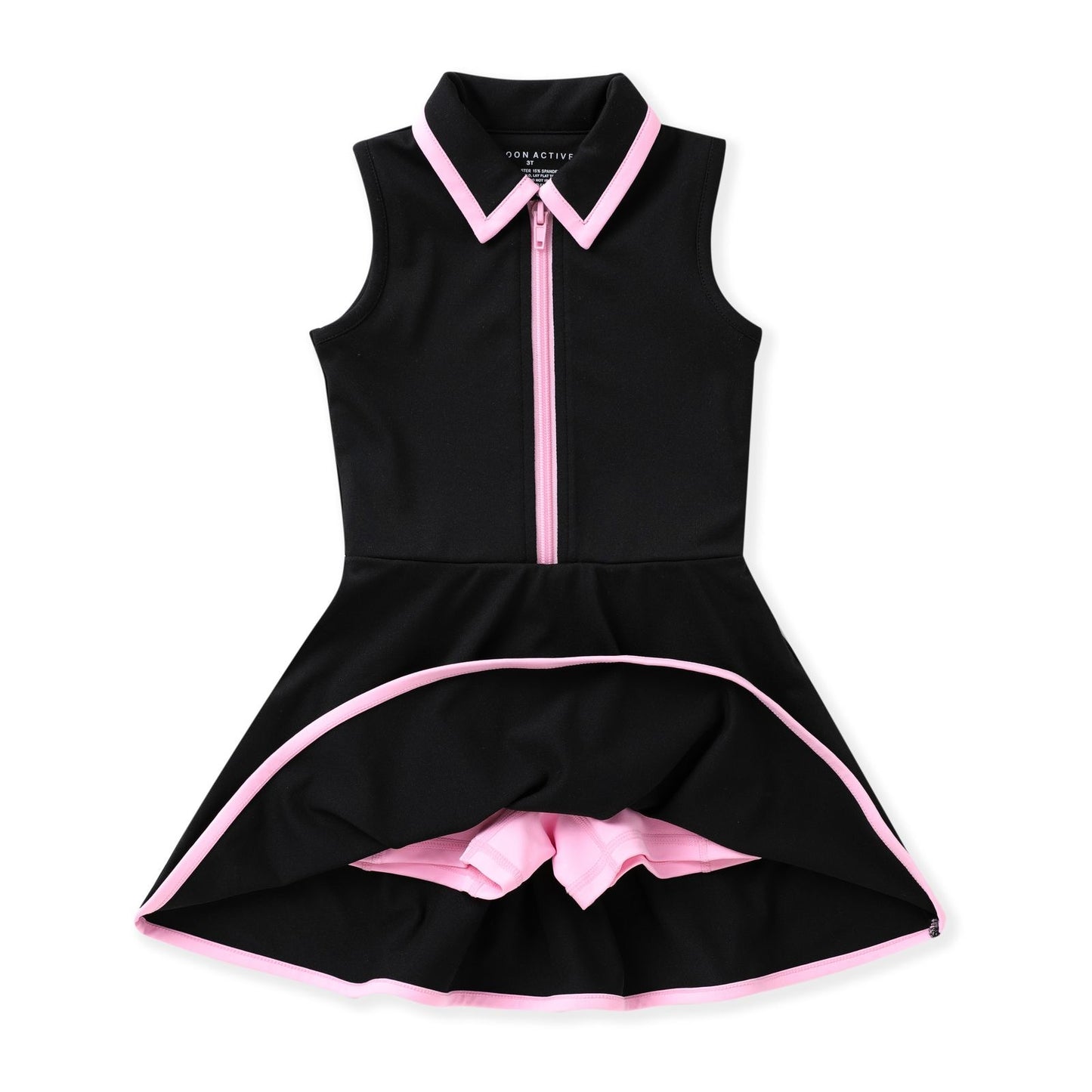 Courtside Black/Pink Tennis Dress