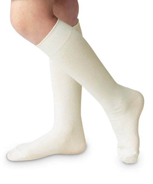 Nylon Knee High Socks - Pearl White