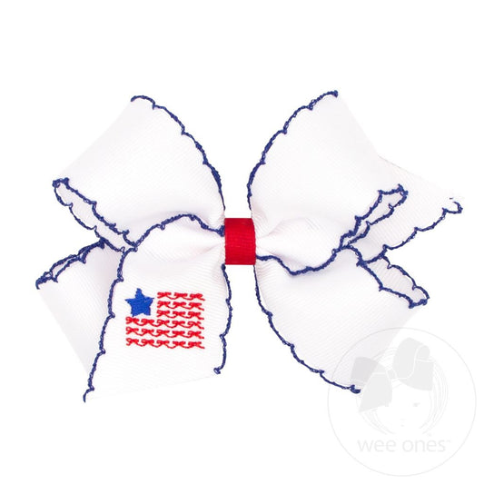 Flag Embroidered Bow