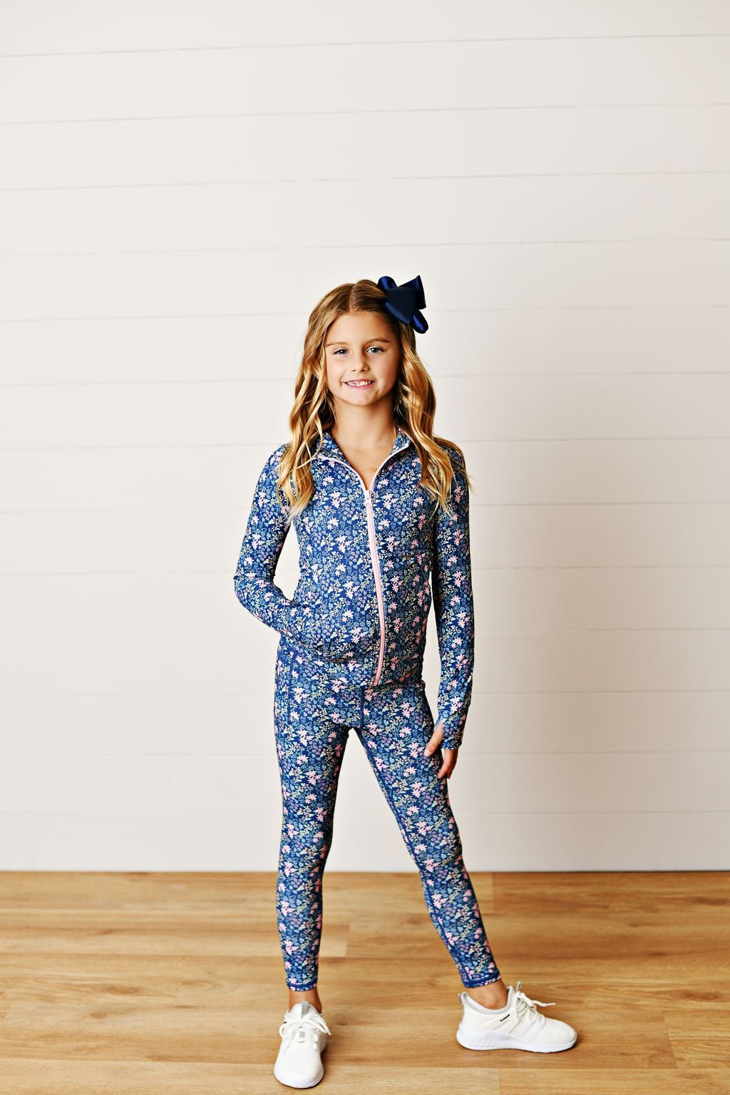 Navy Ditsy Floral Active Jacket