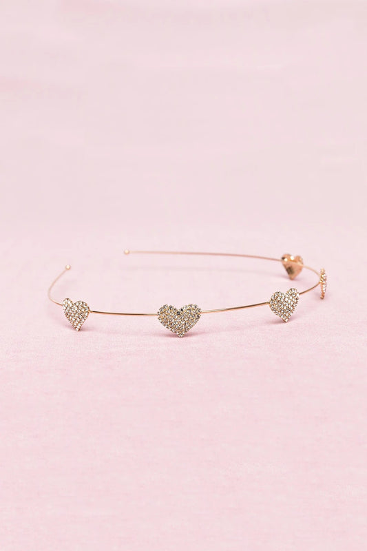 Boutique Rhinestone Heart Headband