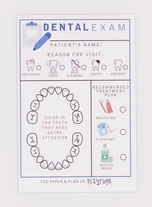 Dental Exam Playtime Pad
