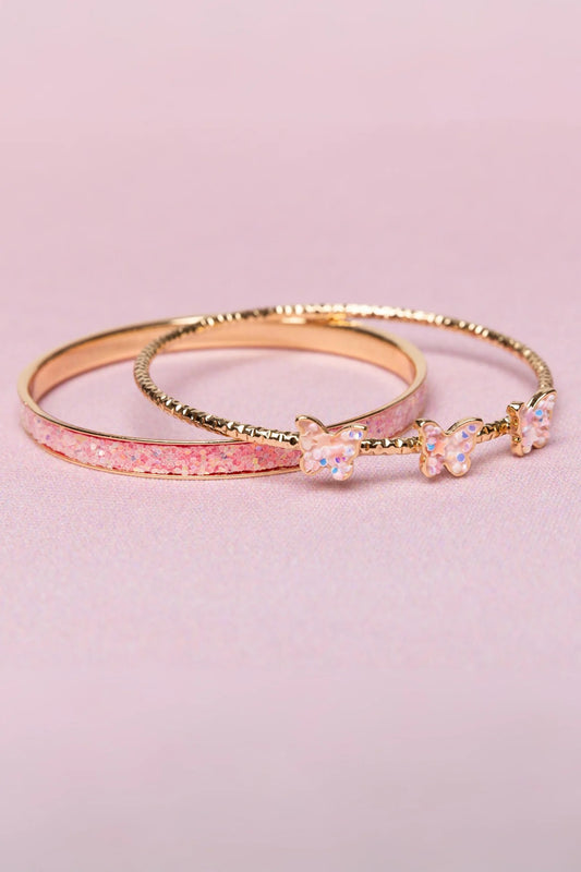 Boutique Chic Butterfly Bangles, 2pcs