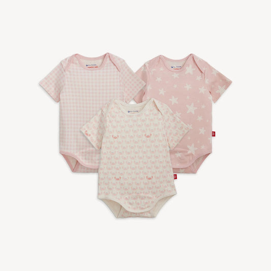 Organic Cotton Bodysuit Bundle - Pink Multi
