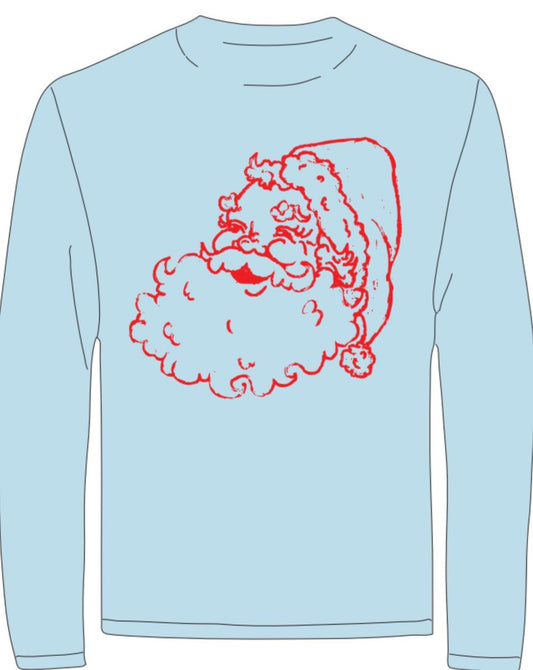 Light Blue Santa T-Shirt