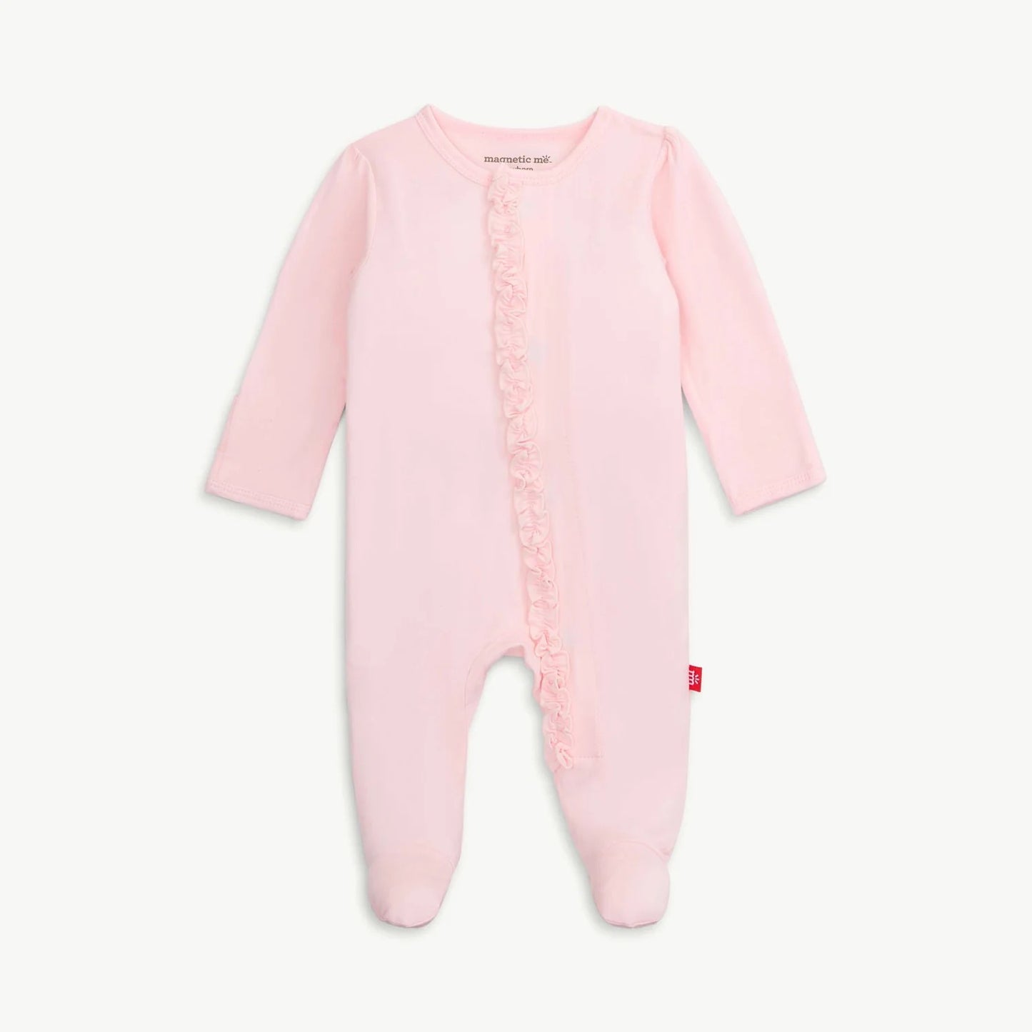 Pink Dogwood Modal Magnetic Ruffle Footie