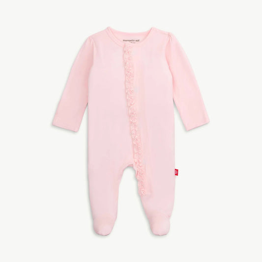 Pink Dogwood Modal Magnetic Ruffle Footie
