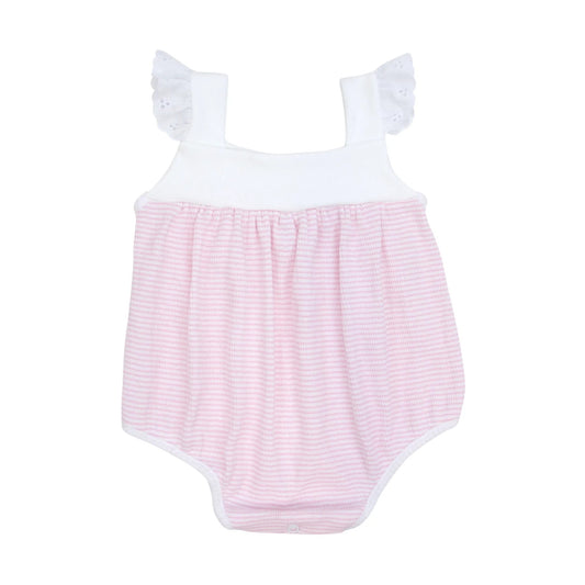 Knit Sunsuit with Eyelet Trim