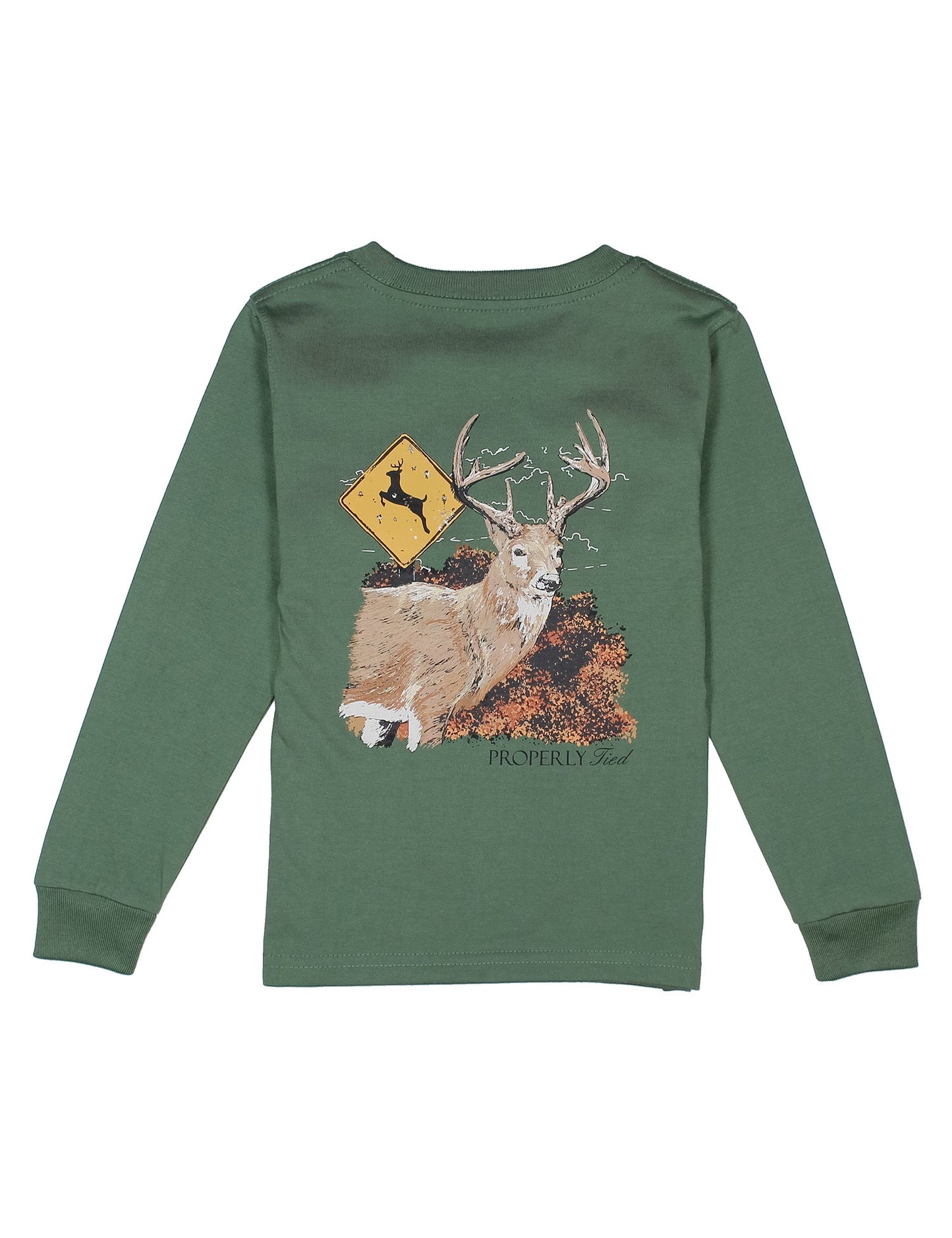 Deer Crossing Long Sleeve Tee