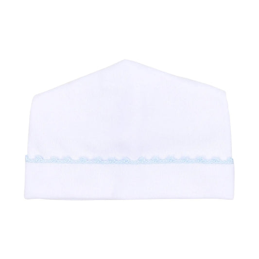 Baby Joy Light Blue Crochet Trim Hat