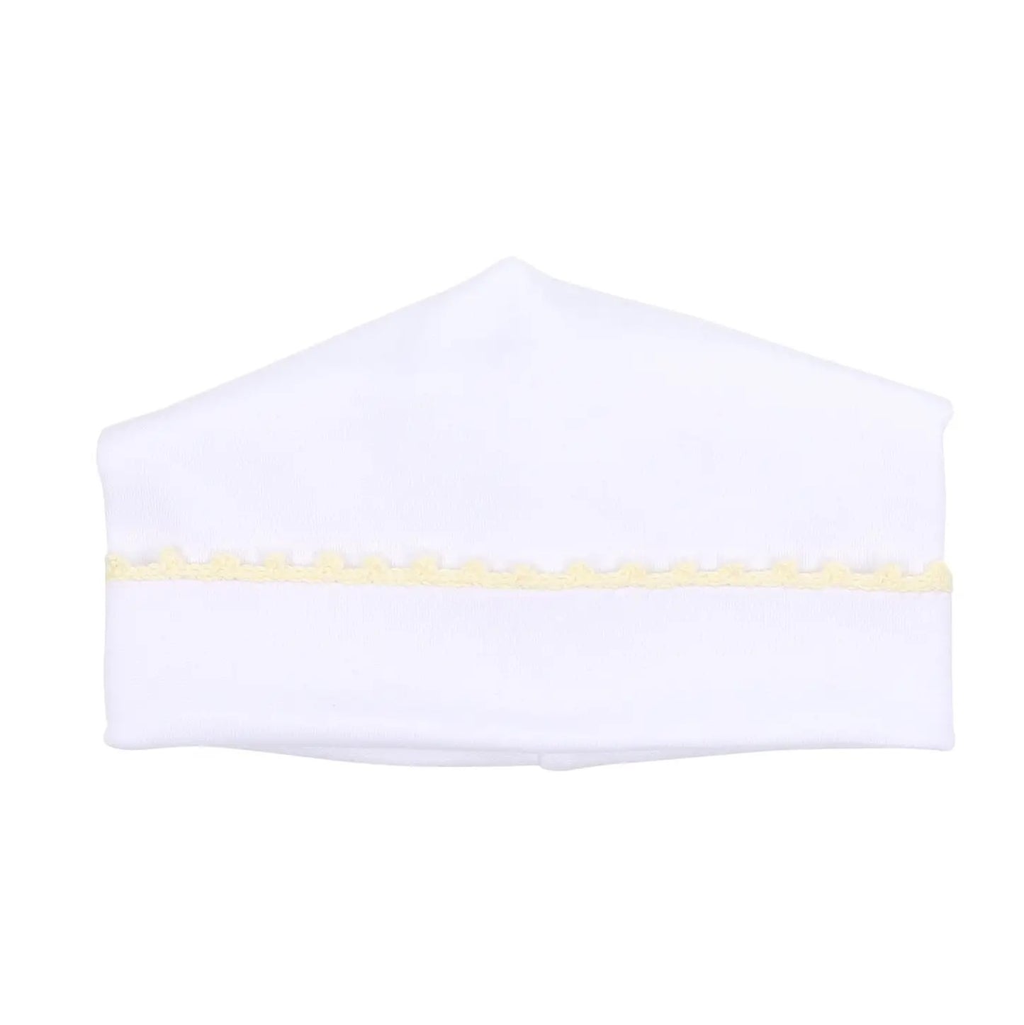 Baby Joy Yellow Crochet Trim Hat