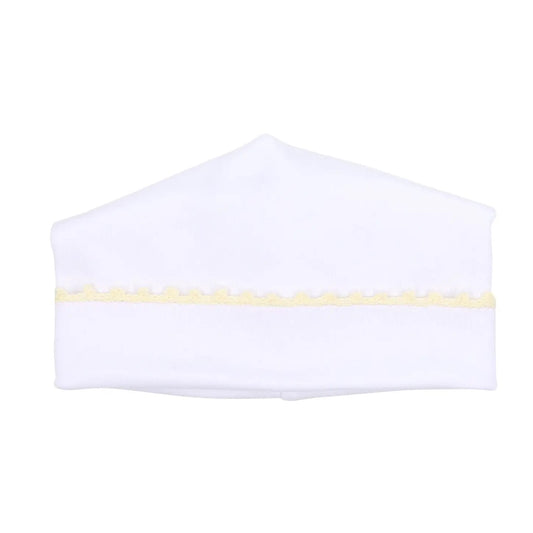 Baby Joy Yellow Crochet Trim Hat