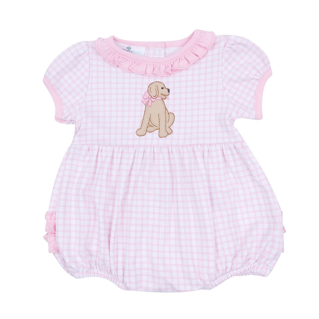 Puppy Playtime Applique Ruffle Bubble