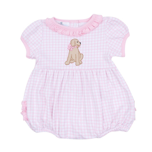 Puppy Playtime Applique Ruffle Bubble