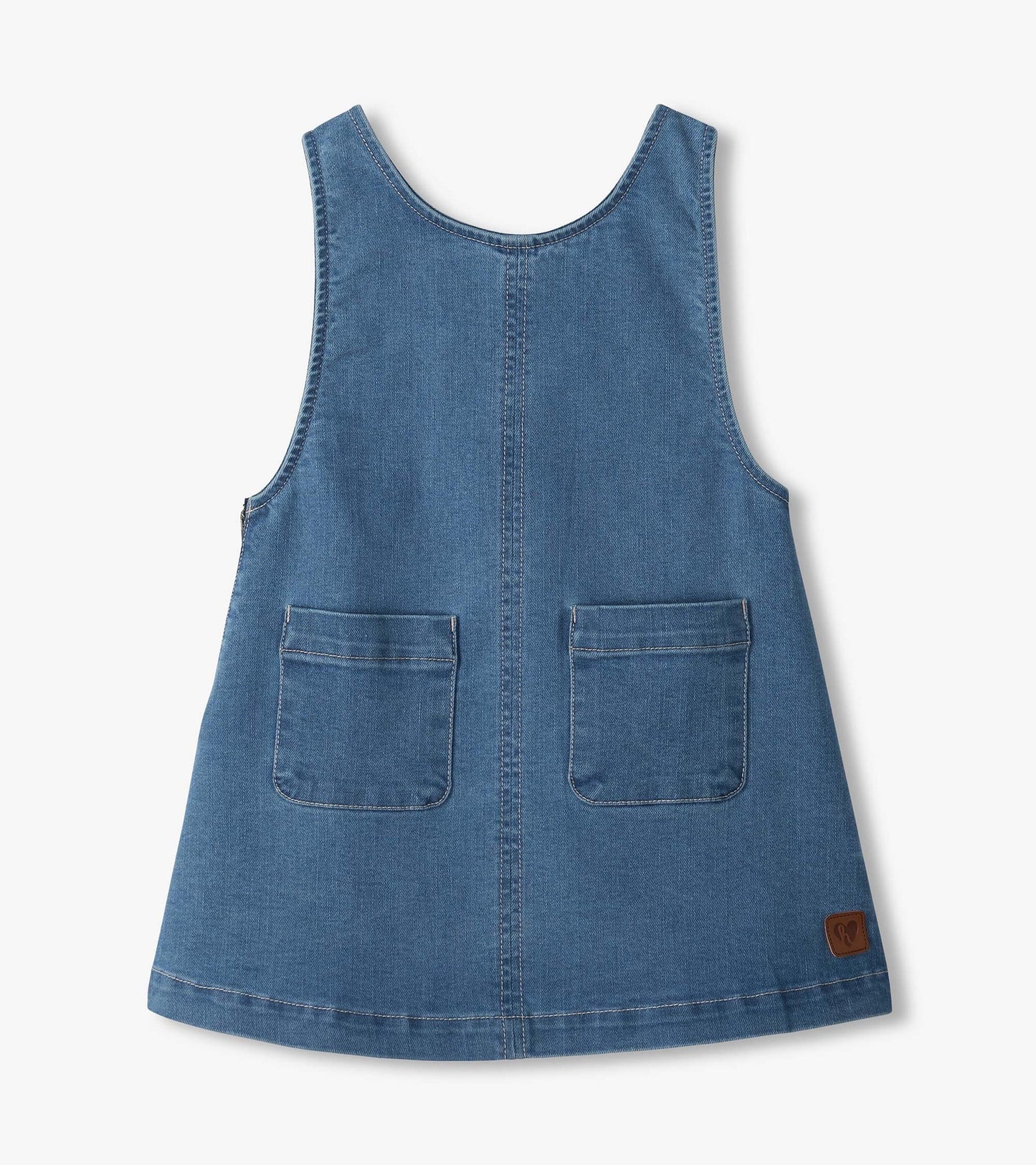 Stretch Denim Pinafore Dress