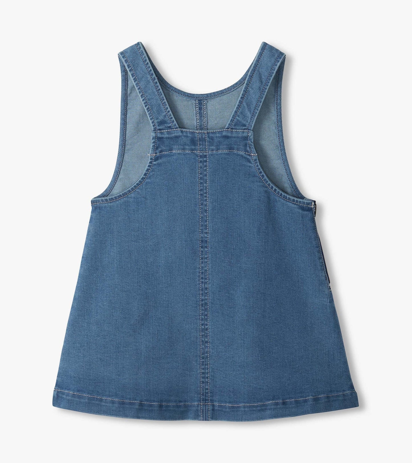 Stretch Denim Pinafore Dress