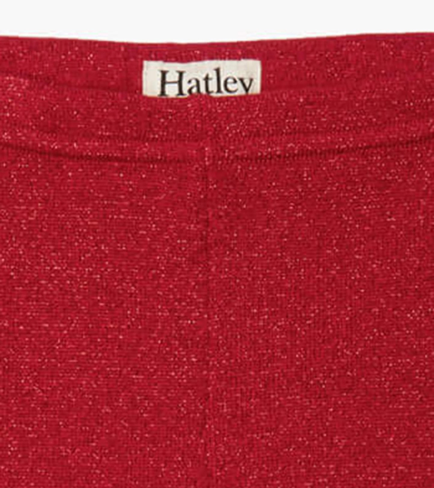 Red Shimmer Knit Leggings